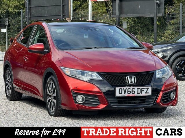Honda Civic 1.6 I-dtec Sr Pan Roof - Low Mileage Red #6