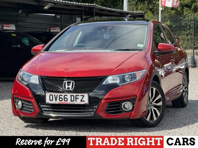 Honda Civic 1.6 I-dtec Sr Pan Roof - Low Mileage Red