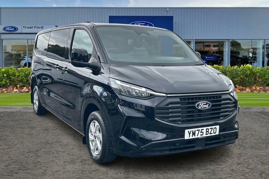 Ford Transit Custom 320 Limited L2 Lwb Double Cab In Van Fwd 2.0 Ecobl Black