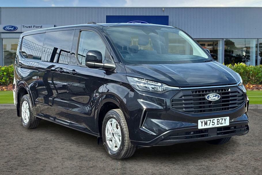 Ford Transit Custom 320 Limited L2 Lwb Double Cab In Van 2.0 Ecoblue 1 Black