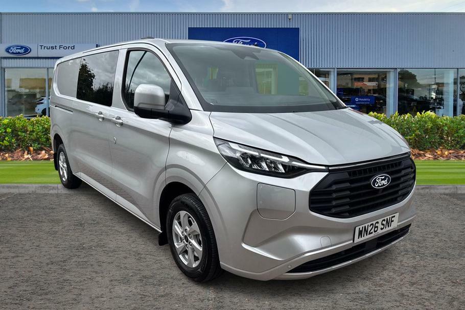 Ford Transit Custom 320 Limited L2 Lwb Double Cab In Van Fwd 2.5 Silver