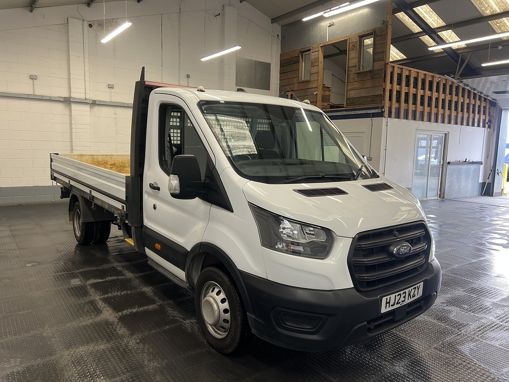 Ford Transit Custom 350 Ecoblue Leader 2.0 Dropside HJ23KZY White #4