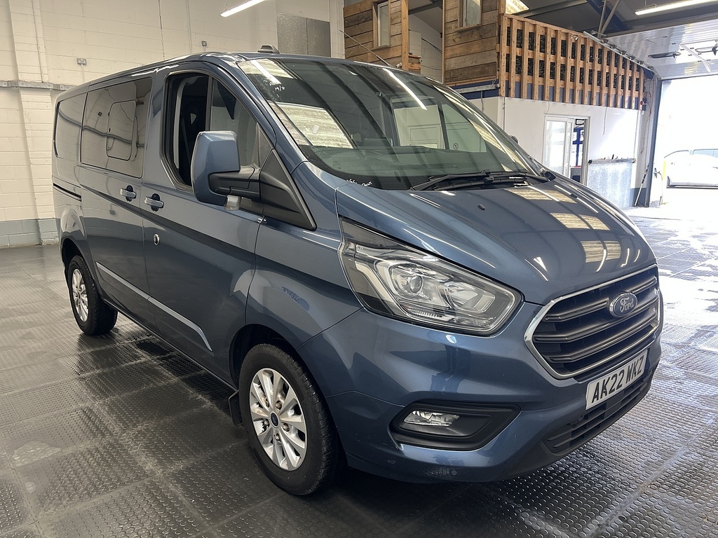 Ford Transit Custom 2.0 320 Ecoblue Limited Crew Van Double Cab Di Blue #4