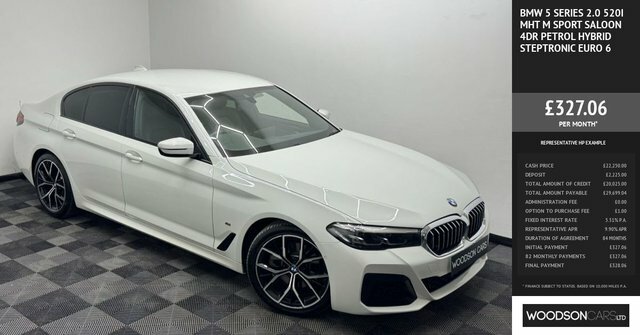 BMW 5 Series 2022 2.0 520I Mht M Sport Saloon Hybrid White #3