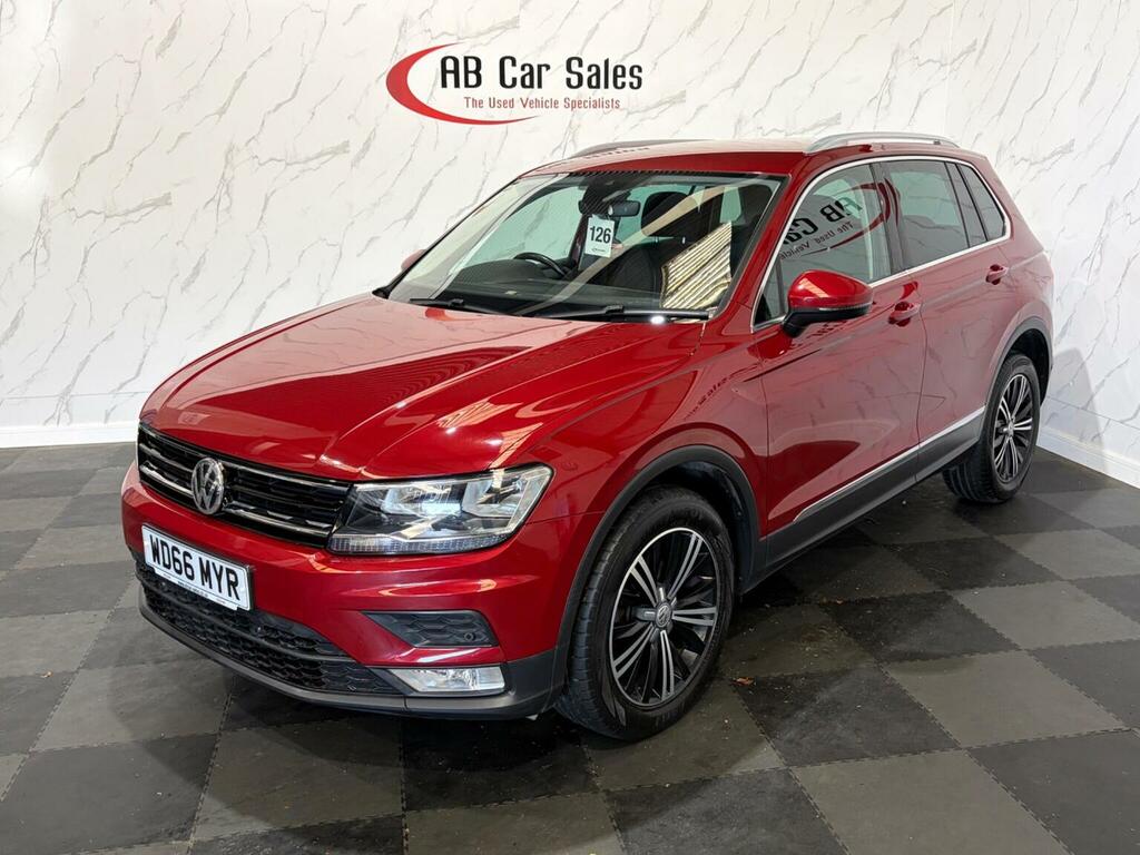 Volkswagen Tiguan 2.0 Tdi Bluemotion Tech Se Navigation Dsg 4Motion WD66MYR Red #5