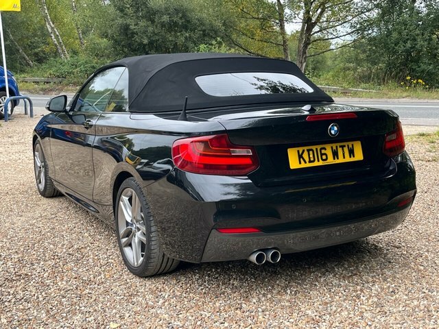 BMW 2 Series 220D M Sport Convertible KD16WTW Black #6
