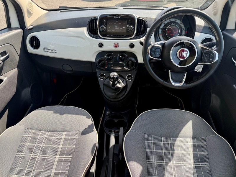 Fiat 500 Lounge 20 Taxp Sensb WO16NFJ White #2