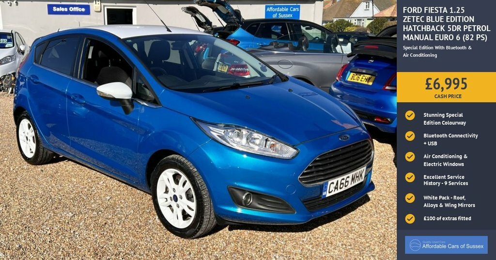 Ford Fiesta 1L Zetec Blue Edition CA66MHK Blue #3