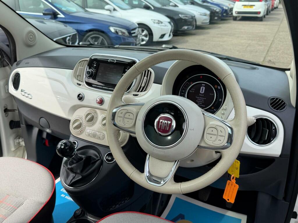 Fiat 500 Hatchback 1.2 Lounge Euro 6 Ss 201717 YP17TYB White #3