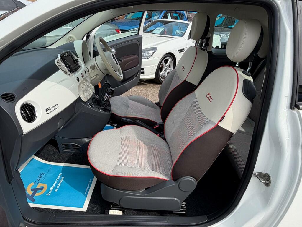 Fiat 500 Hatchback 1.2 Lounge Euro 6 Ss 201717 YP17TYB White #4