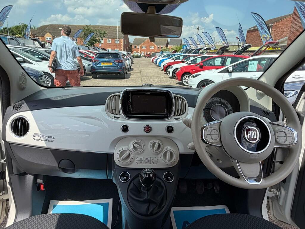 Fiat 500 Hatchback 1.2 Eco Pop Star Euro 6 Ss 2018 KO67LVB White #2
