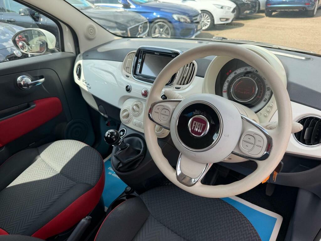 Fiat 500 Hatchback 1.2 Eco Pop Star Euro 6 Ss 2018 KO67LVB White #3