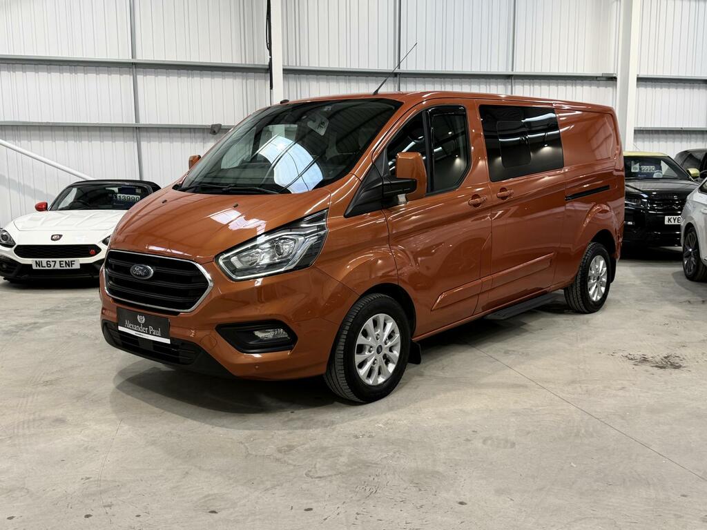 Ford Transit Custom 2.0 300 Ecoblue Limited Crew Van Double Cab Di YE68AFU Orange #3
