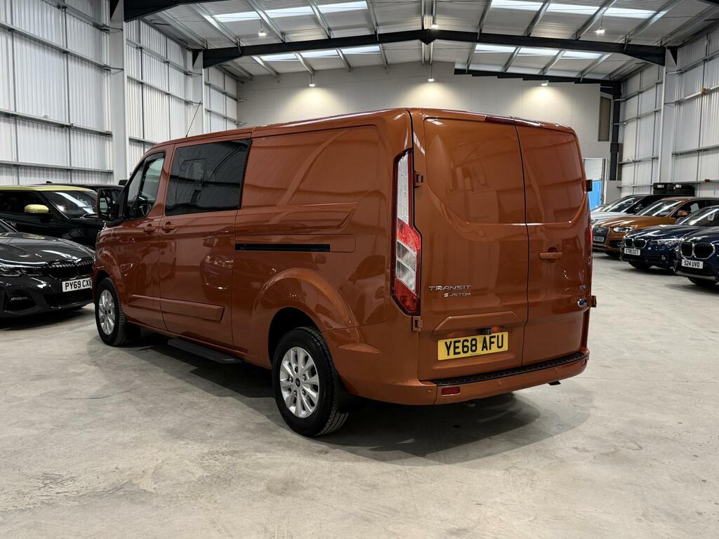 Ford Transit Custom 2.0 300 Ecoblue Limited Crew Van Double Cab Di YE68AFU Orange #5
