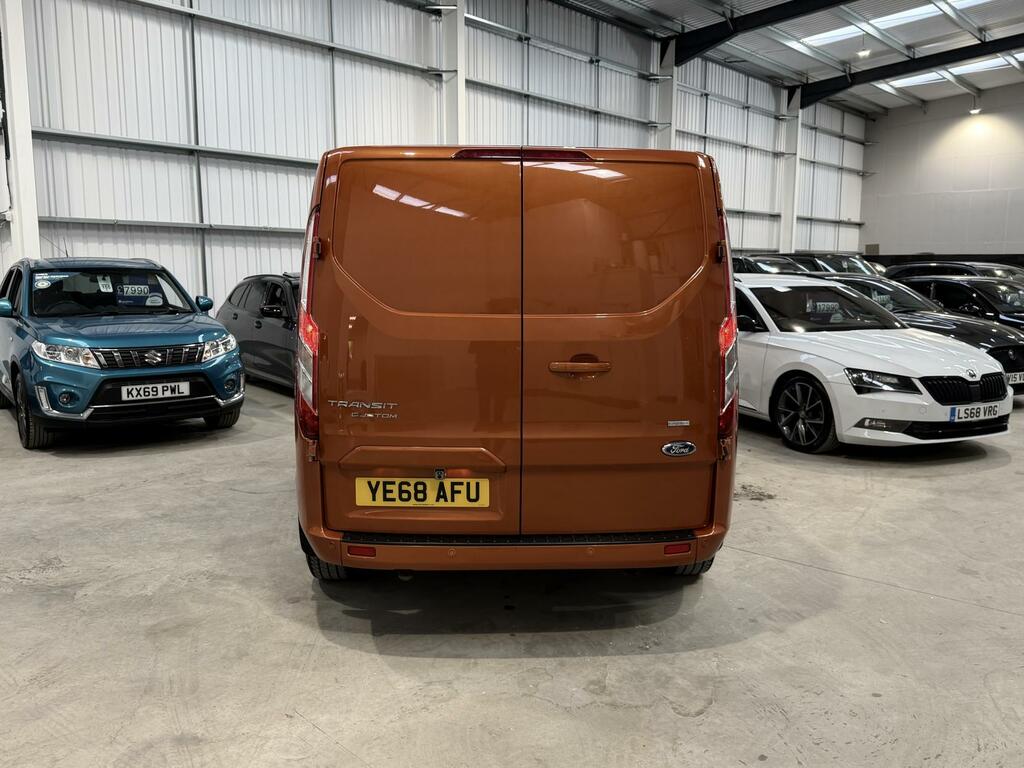 Ford Transit Custom 2.0 300 Ecoblue Limited Crew Van Double Cab Di YE68AFU Orange #6
