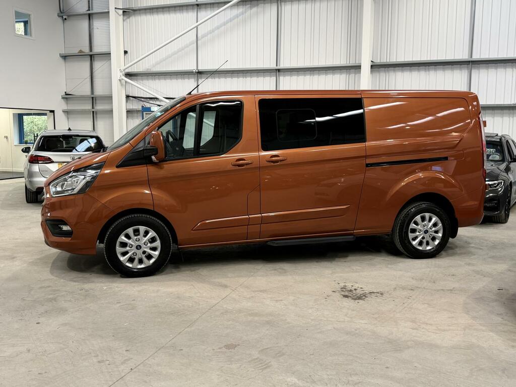 Ford Transit Custom 2.0 300 Ecoblue Limited Crew Van Double Cab Di YE68AFU Orange #4