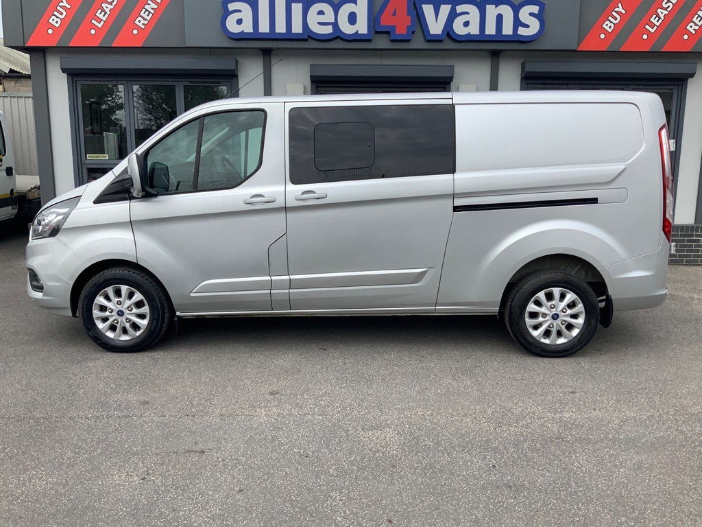 Ford Transit Custom 320 2.0 Ebl 130 Bhp L2 Long Limited Crewcab 6 Seat LC72BYX Silver #3
