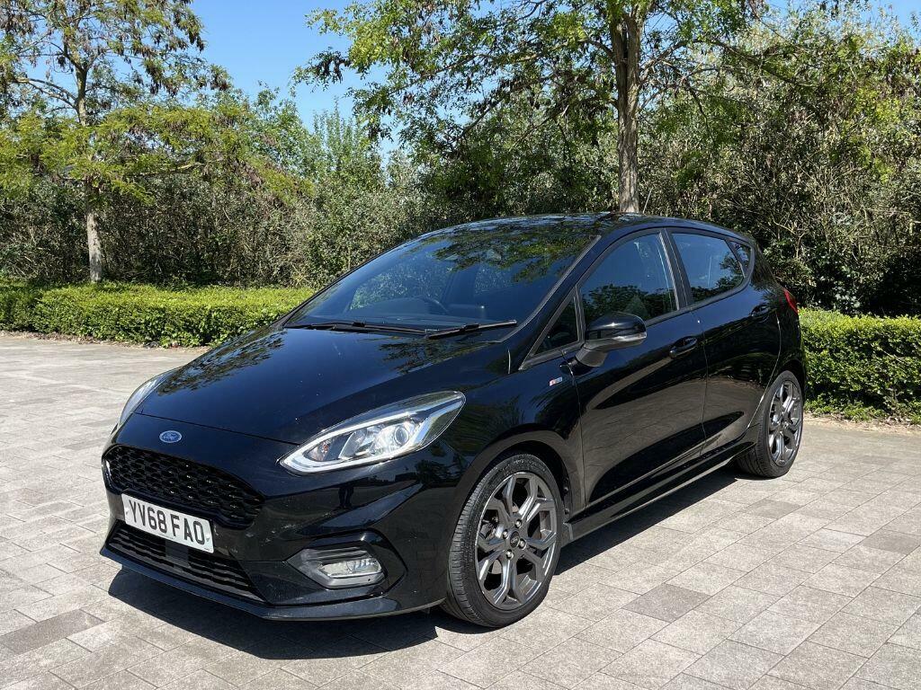 Ford Fiesta 1.0T Ecoboost St-line Euro 6 Ss YV68FAO Black #2