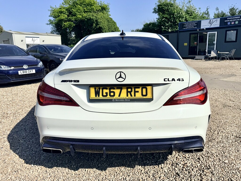 Mercedes-Benz CLA Class Saloon 2.0 Cla45 Amg Coupe Spds Dct 4Matic Euro 6 WG67RFO White #4
