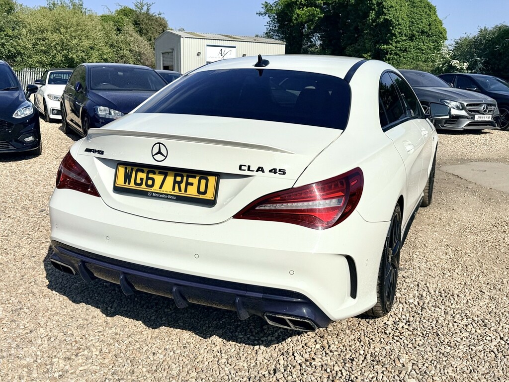 Mercedes-Benz CLA Class Saloon 2.0 Cla45 Amg Coupe Spds Dct 4Matic Euro 6 WG67RFO White #3