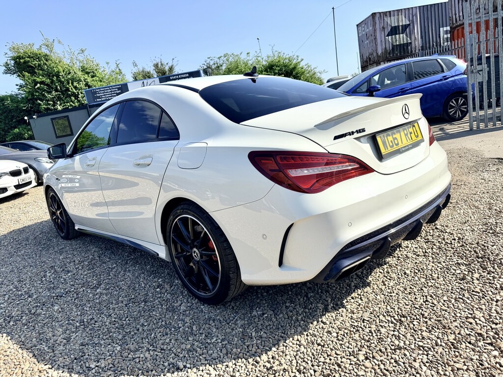 Mercedes-Benz CLA Class Saloon 2.0 Cla45 Amg Coupe Spds Dct 4Matic Euro 6 WG67RFO White #6