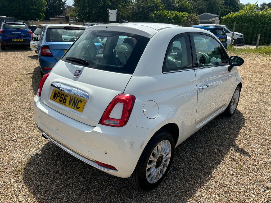 Fiat 500 1.2 Lounge Hatchback Euro 6 Ss WP66VNC White #3