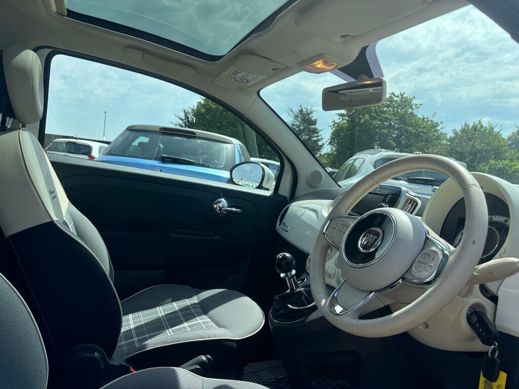 Fiat 500 1.2 Lounge Hatchback Euro 6 Ss WP66VNC White #6