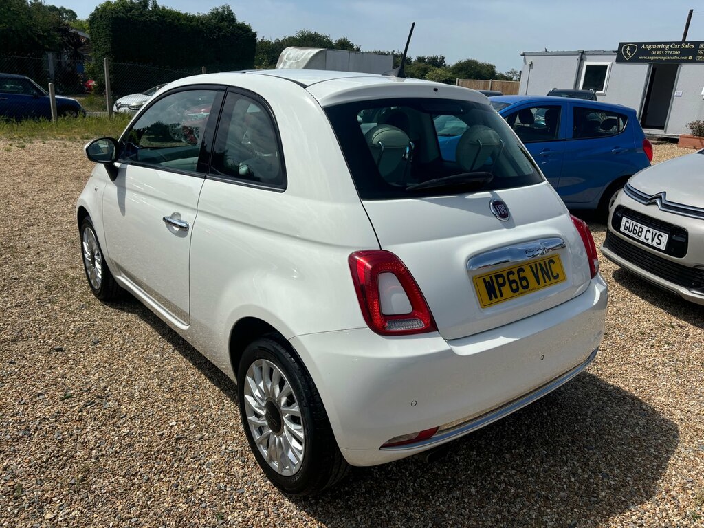 Fiat 500 1.2 Lounge Hatchback Euro 6 Ss WP66VNC White #2