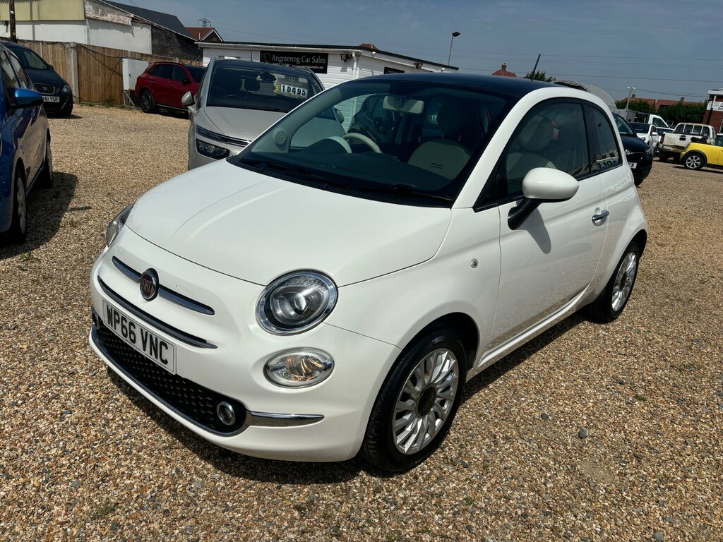 Fiat 500 1.2 Lounge Hatchback Euro 6 Ss White