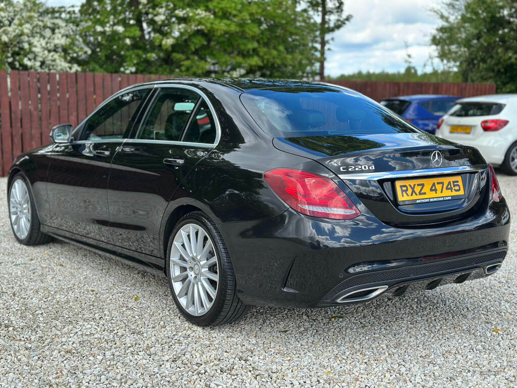 Mercedes-Benz C Class C220d Amg Line RXZ4745 Black #2