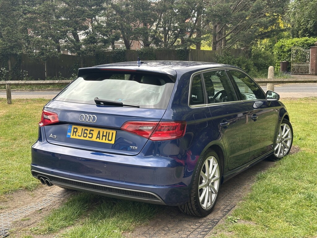 Audi A3 Hatchback 2.0 Tdi S Line 201565 RJ65AHU Blue #4