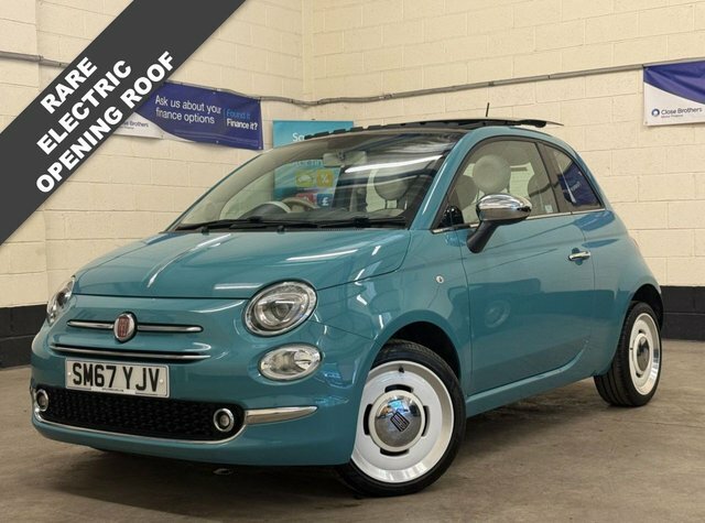 Fiat 500 1.2 Anniversario Opening Panoramic Sunroof Hatchba Green