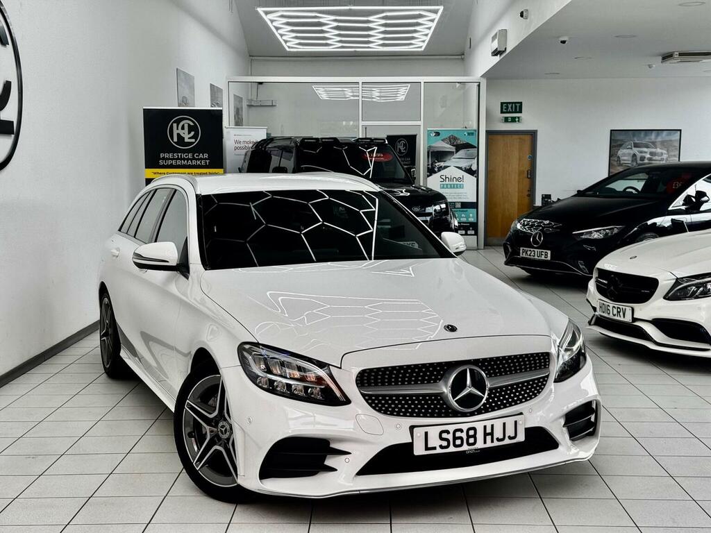 Mercedes-Benz C Class Estate 1.5 C200 Mhev Eq Boost Amg Line G-tronic E White