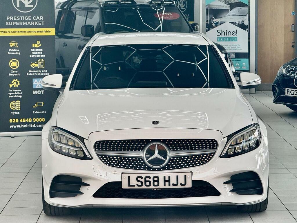 Mercedes-Benz C Class Estate 1.5 C200 Mhev Eq Boost Amg Line G-tronic E LS68HJJ White #3