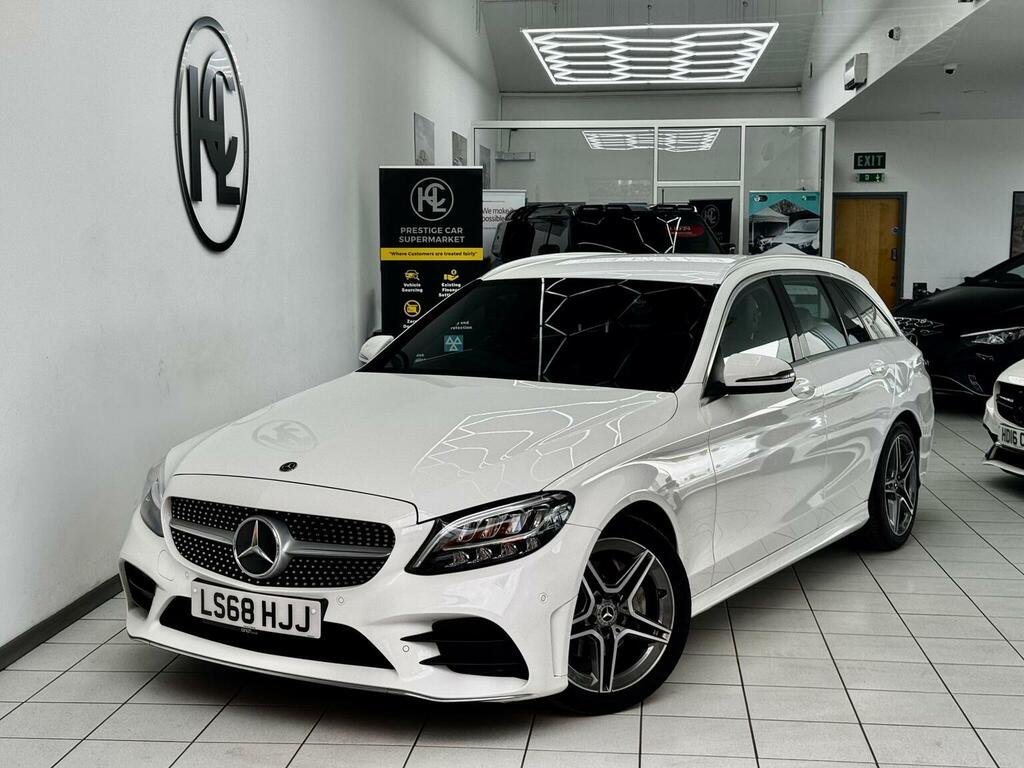 Mercedes-Benz C Class Estate 1.5 C200 Mhev Eq Boost Amg Line G-tronic E LS68HJJ White #5