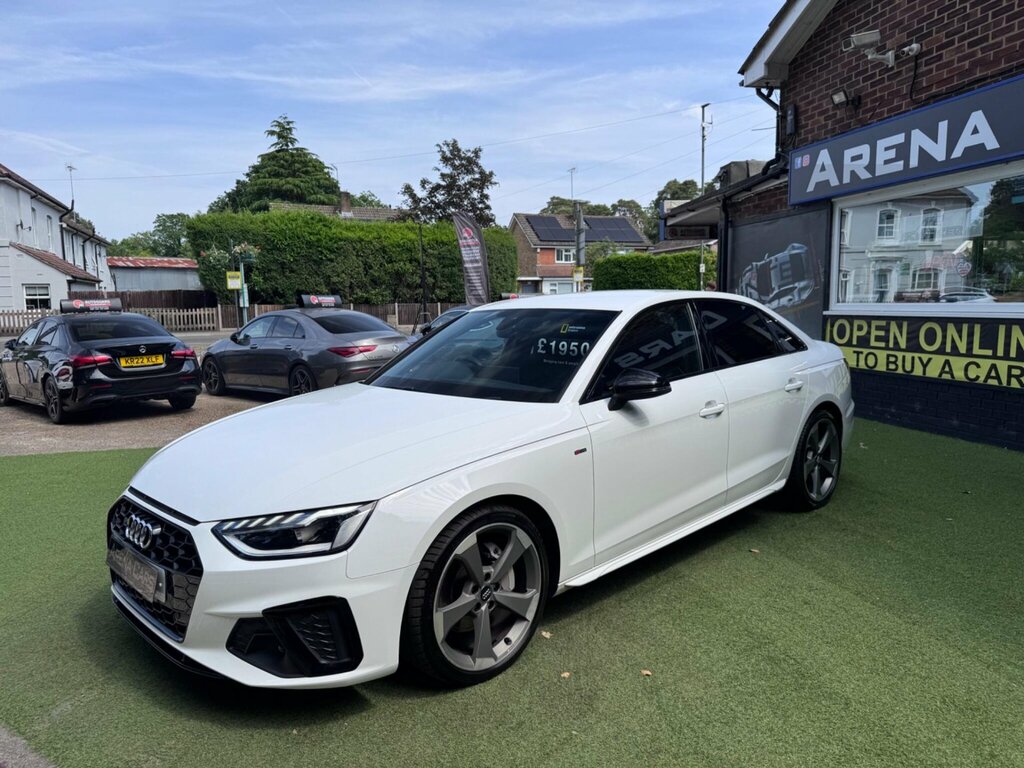 Audi A4 2.0 Tfsi 40 Black Edition Saloon S Tron LC70RXY White #3