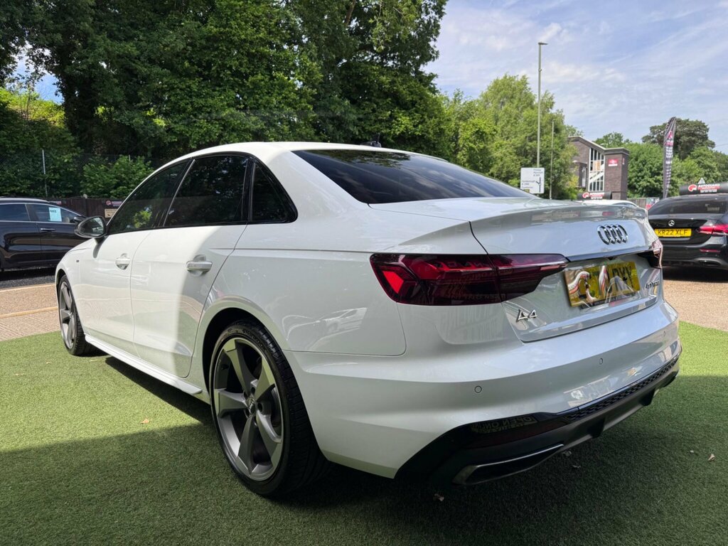 Audi A4 2.0 Tfsi 40 Black Edition Saloon S Tron LC70RXY White #4