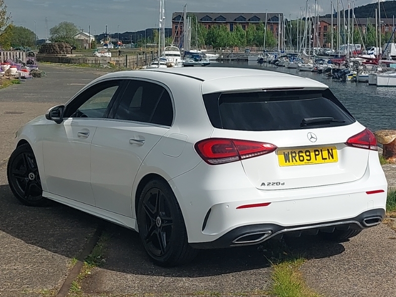 Mercedes-Benz A Class A220d Amg Line Premium WR69PLN White #2