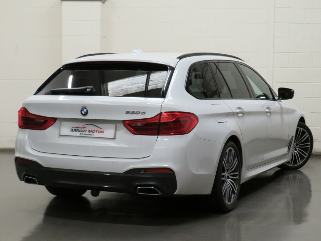 BMW 5 Series Estate 2.0 520D M Sport Touring Euro 6 Ss YB17LBN White #3
