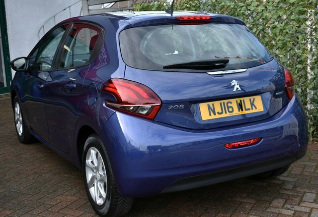 Peugeot 208 2016 1.2 Puretech Active 81 Bhp Euro 6 NJ16WLK Blue #4