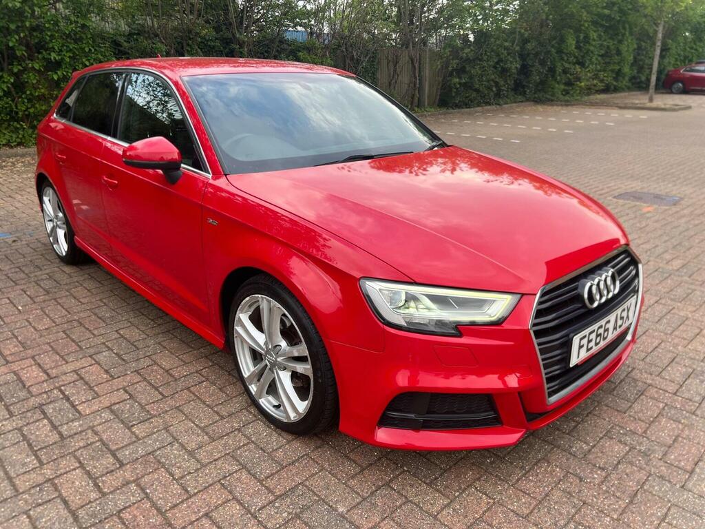 Audi A3 Hatchback 2.0 Tdi S Line Sportback S Tronic 6 FE66ASX Red #5