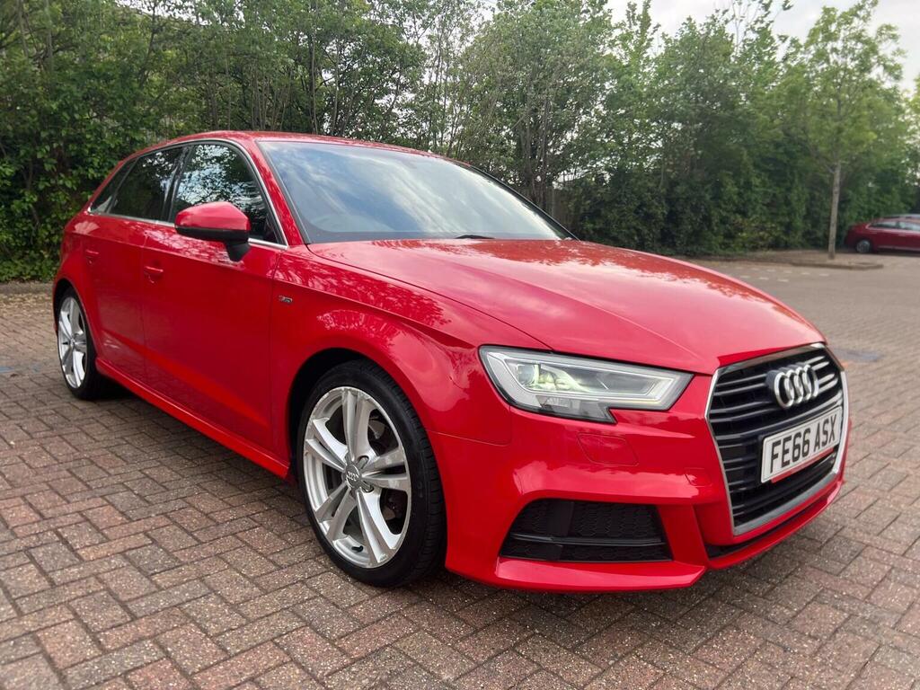 Audi A3 Hatchback 2.0 Tdi S Line Sportback S Tronic 6 FE66ASX Red #6