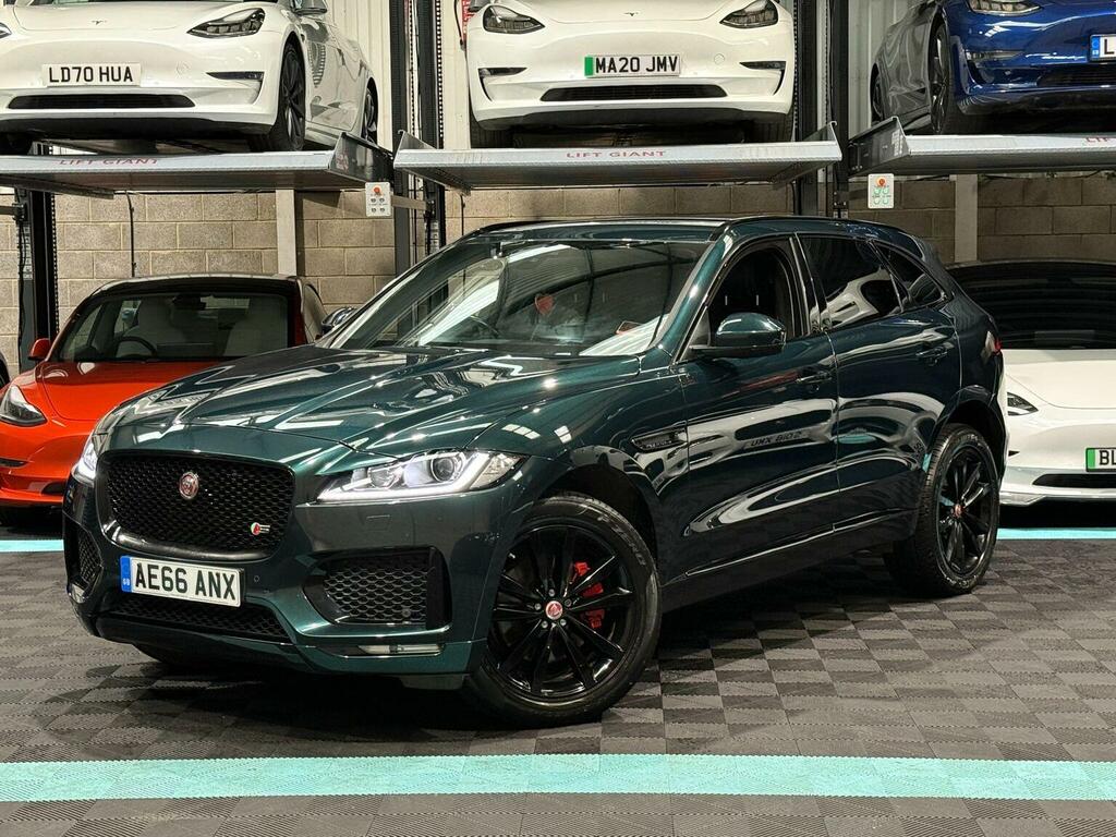 Jaguar F-Pace Suv 3.0 D300 V6 S Awd Euro 6 Ss 2016 AE66ANX Green #3