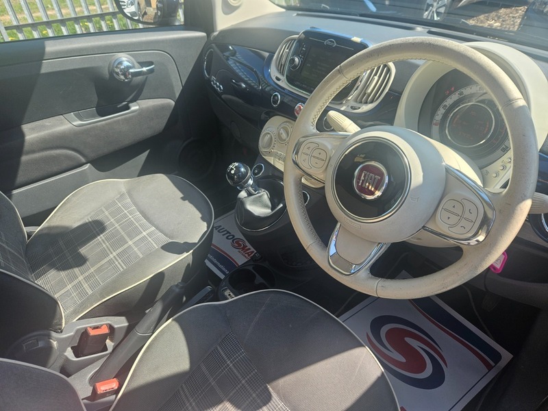 Fiat 500 1.2 Lounge Hatchback RY66HMK Blue #5
