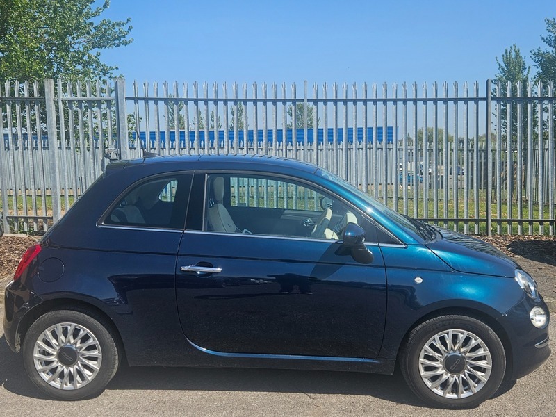 Fiat 500 1.2 Lounge Hatchback RY66HMK Blue #2