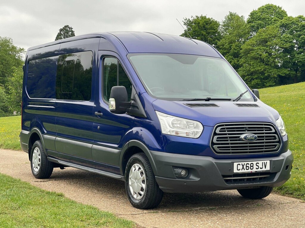Ford Transit Custom 2.0 350 Ecoblue Crew Van Fwd L3 H2 Euro 6 6Dr CX68SJV Blue #2