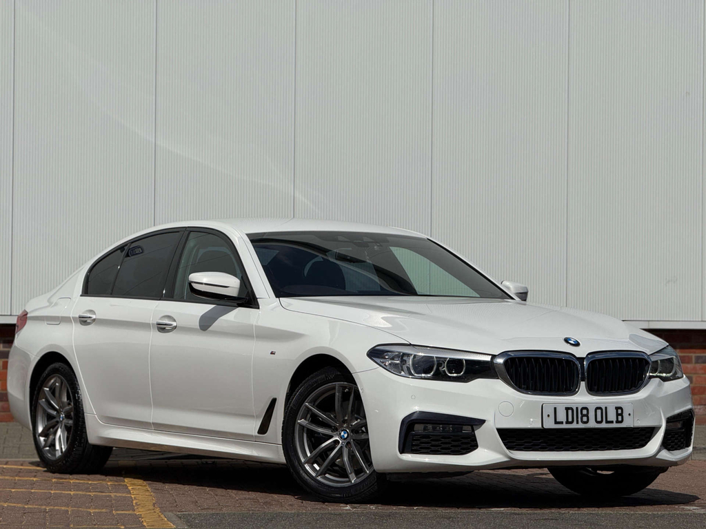 BMW 5 Series 520D M Sport LD18OLB White #5