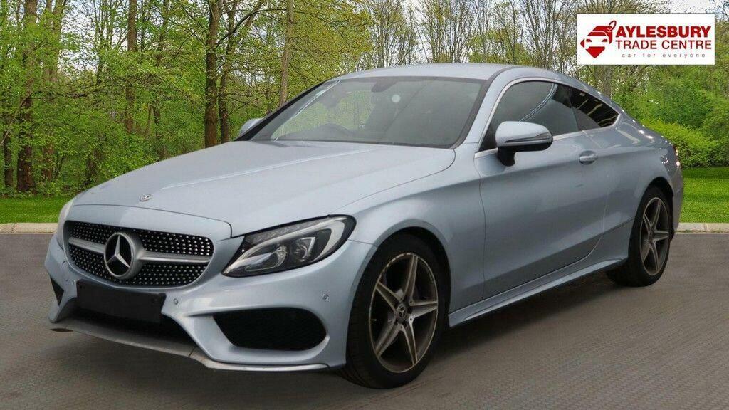Mercedes-Benz C Class Coupe 2.1 C220d Amg Line G-tronic Euro 6 Ss SG17PRU Silver #2