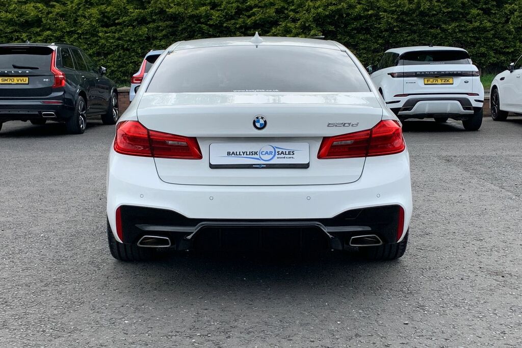 BMW 5 Series 2.0 520D 190Ps M Sport Saloon In White CSZ9531 White #5