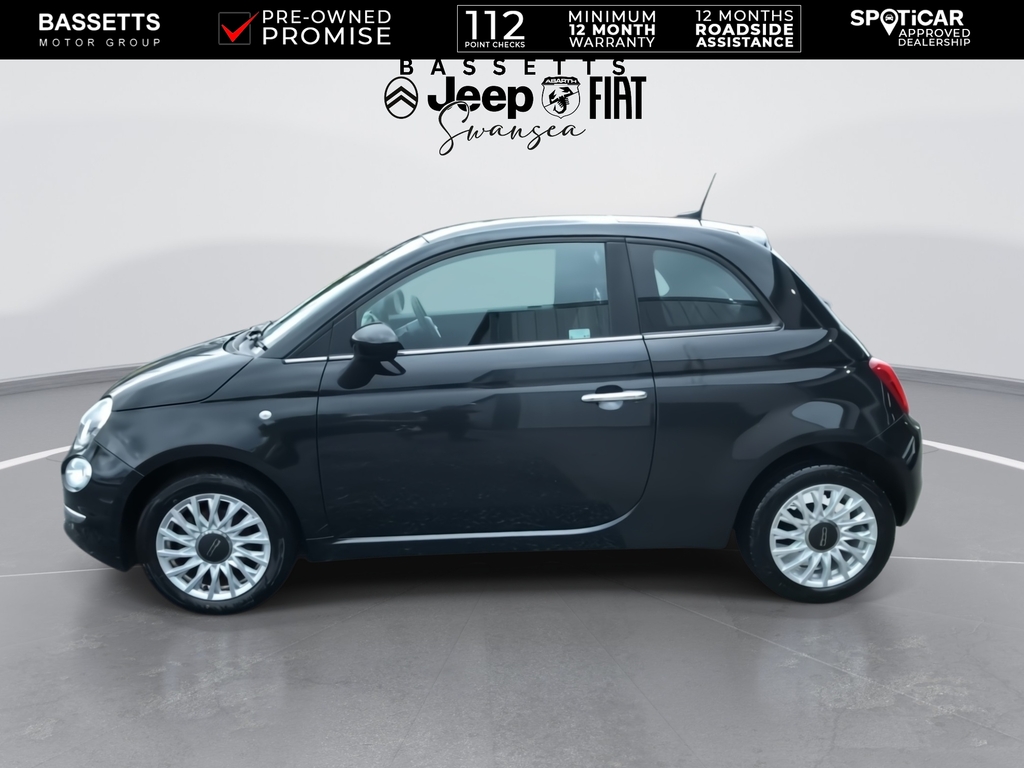 Fiat 500 Standard Black #5